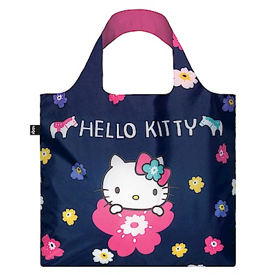 LOQI 購物袋-三麗鷗授權 (Hello Kitty 北歐深藍 KT11)