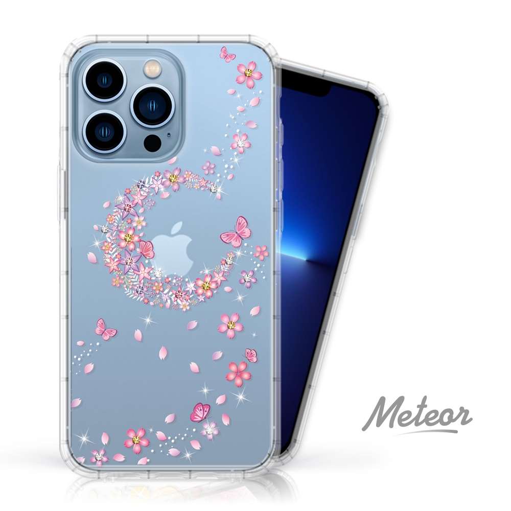 Meteor iPhone 13 Pro 6.1吋 奧地利水鑽殼 - 櫻月