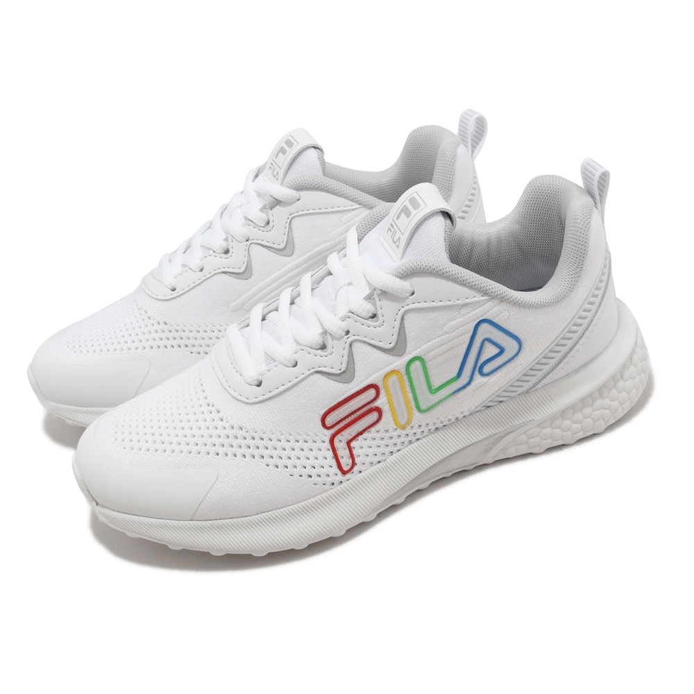 Fila 慢跑鞋 Light Neurons 女鞋 白 彩色 緩震 抗菌 抗臭 運動鞋 斐樂 5J912W118