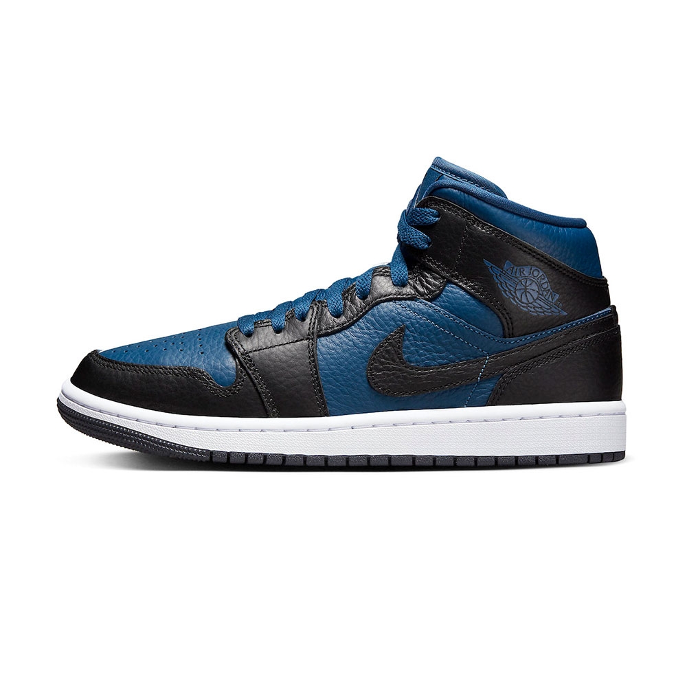 Nike WMNS Air Jordan 1 Mid SE 女鞋黑藍色白藍鴛鴦運動休閒鞋DR0501