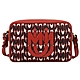 MIU MIU LOGO織布可愛皮革LOGO斜背相機包(紅) product thumbnail 1