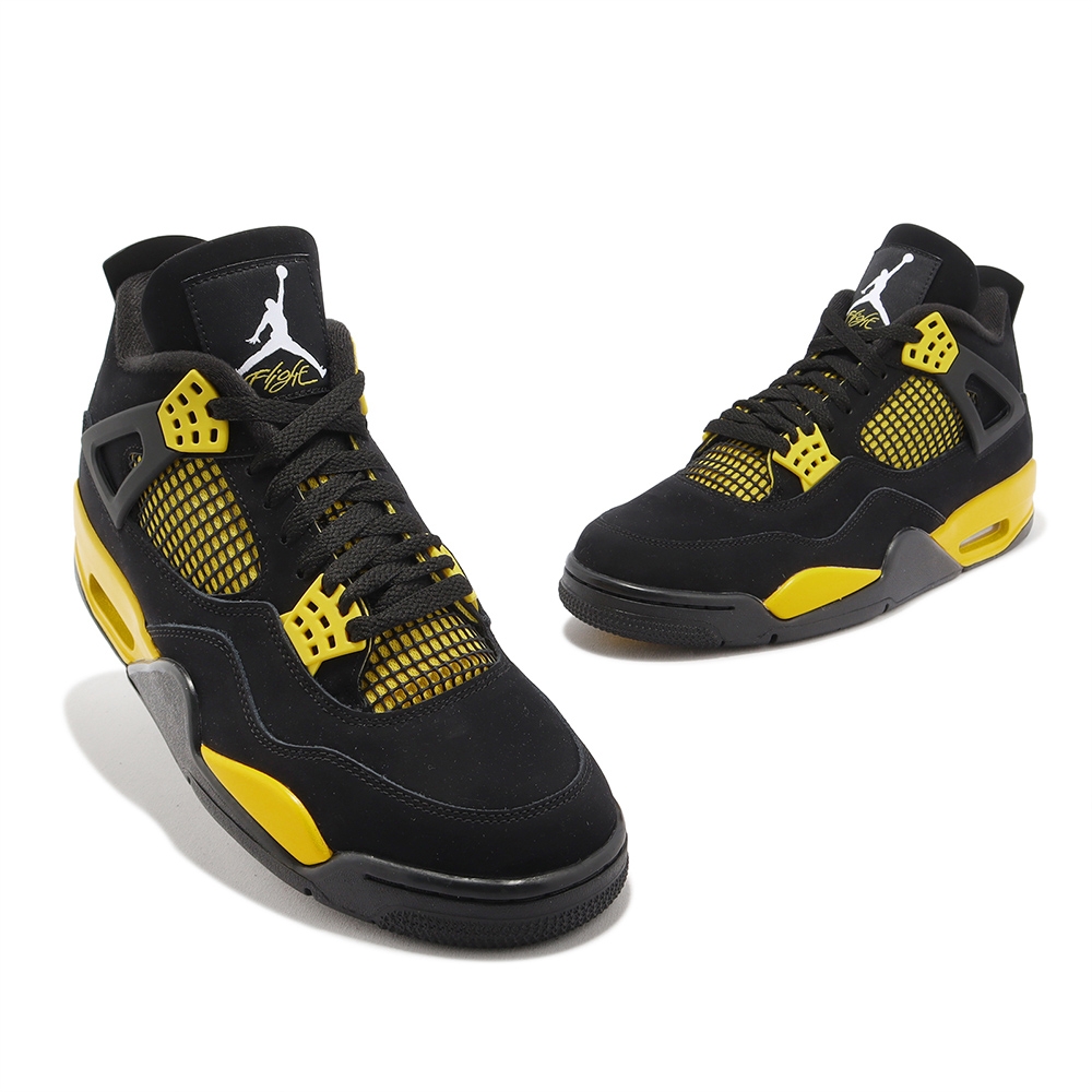 Nike Air Jordan 4 Retro Thunder 黑黃復刻AJ4 雷神男鞋喬丹4代DH6927