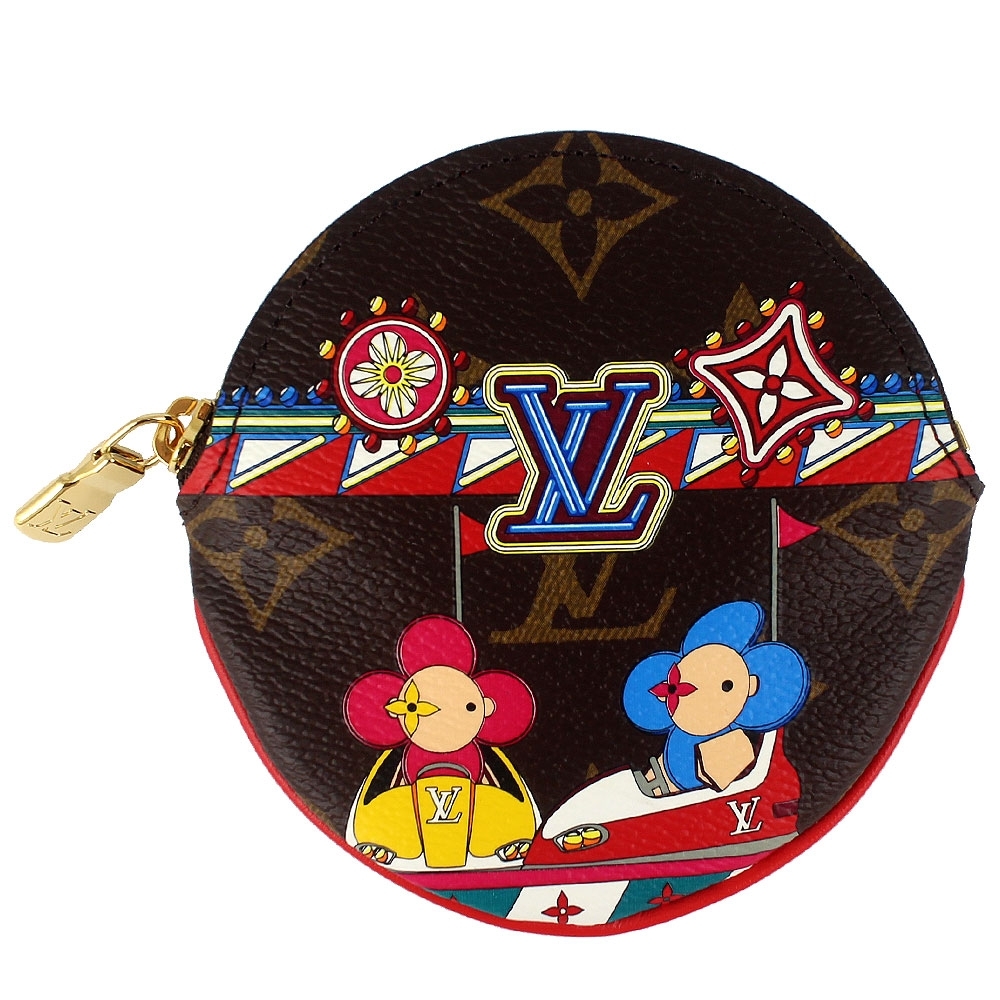 LV M69749 Pochette LV花紋Vivienne遊樂圓形拉鍊零錢包