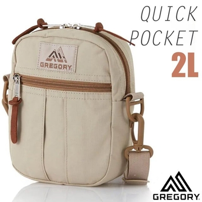 【GREGORY】QUICK POCKET 2L 超輕可調式斜背包M(可拆卸肩帶.可當手提包或腰包)_65459-D434 漠沙色