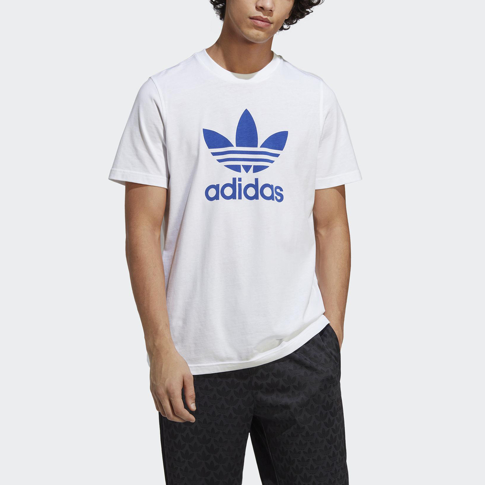 Adidas Trefoil T-Shirt IA4813 男 短袖 上衣 T恤 亞洲版 休閒 經典 三葉草 白藍