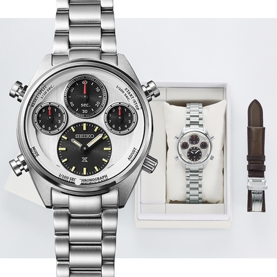 SEIKO 精工 PROSPEX 製錶110周年 太陽能計時功能不鏽鋼腕錶-42mm SFJ009P1/8A50-00D0S_SK028