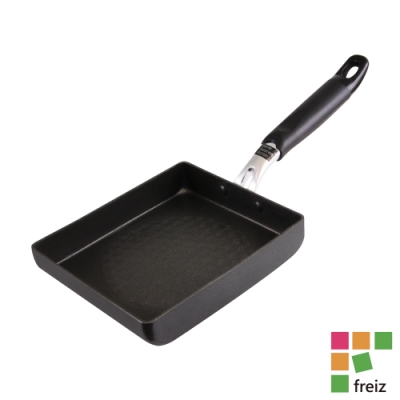 和平Freiz 泰坦高硬鈦不沾塗層IH玉子燒&煎蛋鍋-15×18cm-灰色