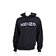 KENZO 灰字母徽標黑色棉質連帽運動衫 大學T(男款) product thumbnail 1