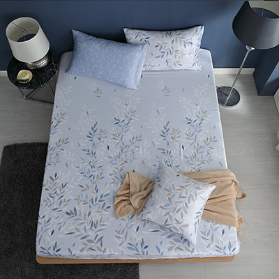 LASOL睡眠屋-100%奧地利天絲 雙人床包枕套三件組230織 時雨紛紛