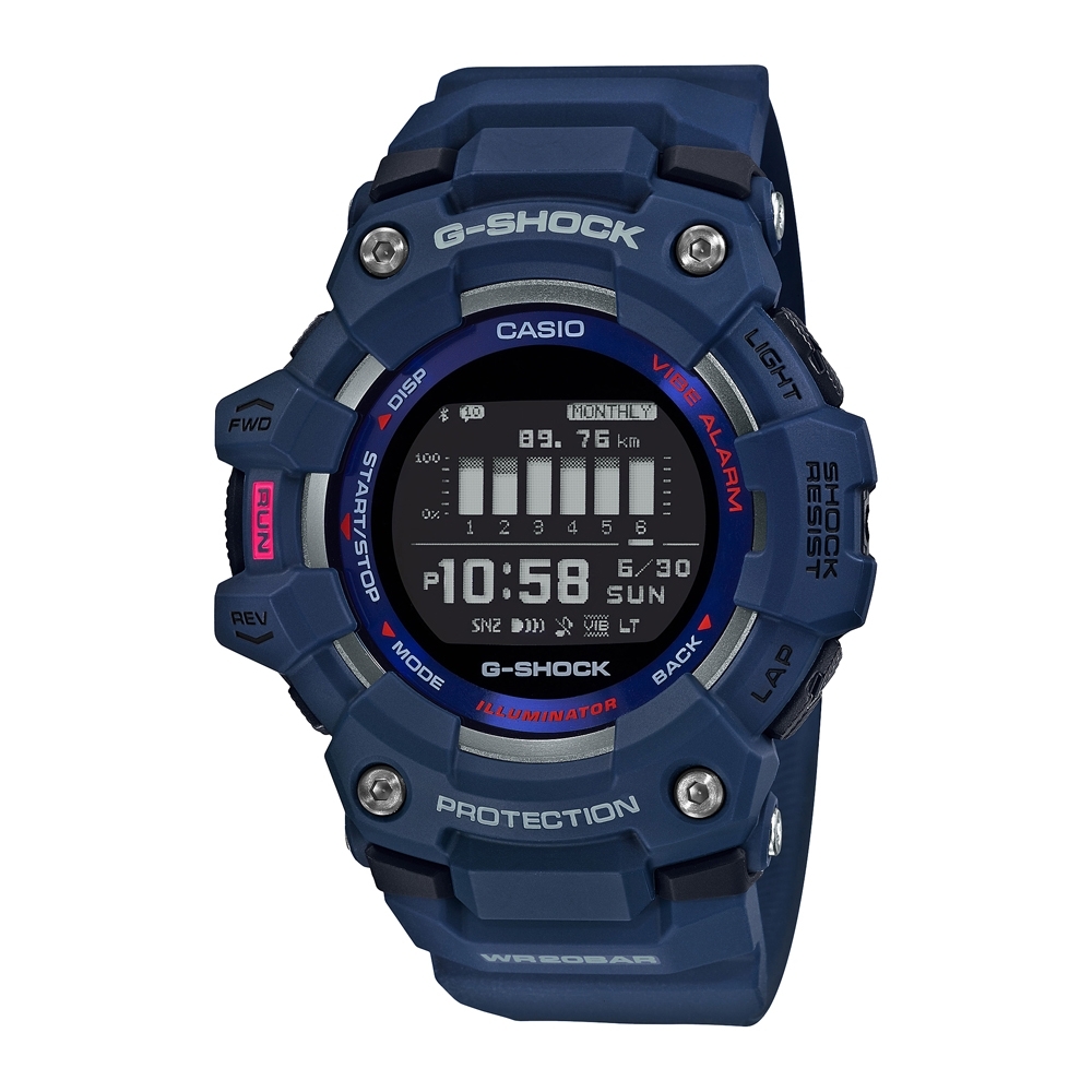 CASIO卡西歐 G-SHOCK 藍牙 運動系列 GBD-100-2_49.3mm