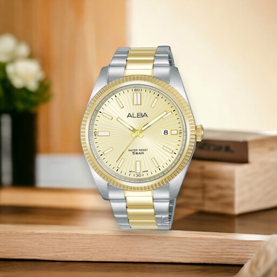 ALBA 雅柏 Prestige 簡約三針 時尚腕錶-42.2mm雙色(VJ42-X353KS/AS9S64X1)