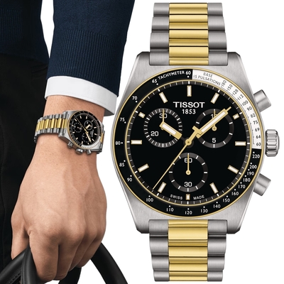 TISSOT天梭 官方授權 PRS516 計時石英腕錶 禮物推薦 畢業禮物 40mm/T1494172205100