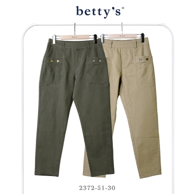 betty’s貝蒂思 腰鬆緊雙口袋直筒休閒褲(共二色)