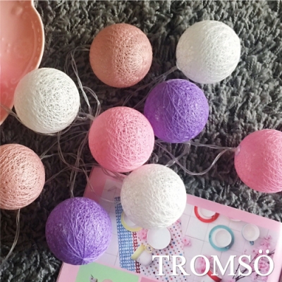 TROMSO-LED溫馨毛線裝飾燈串-粉嫩紫