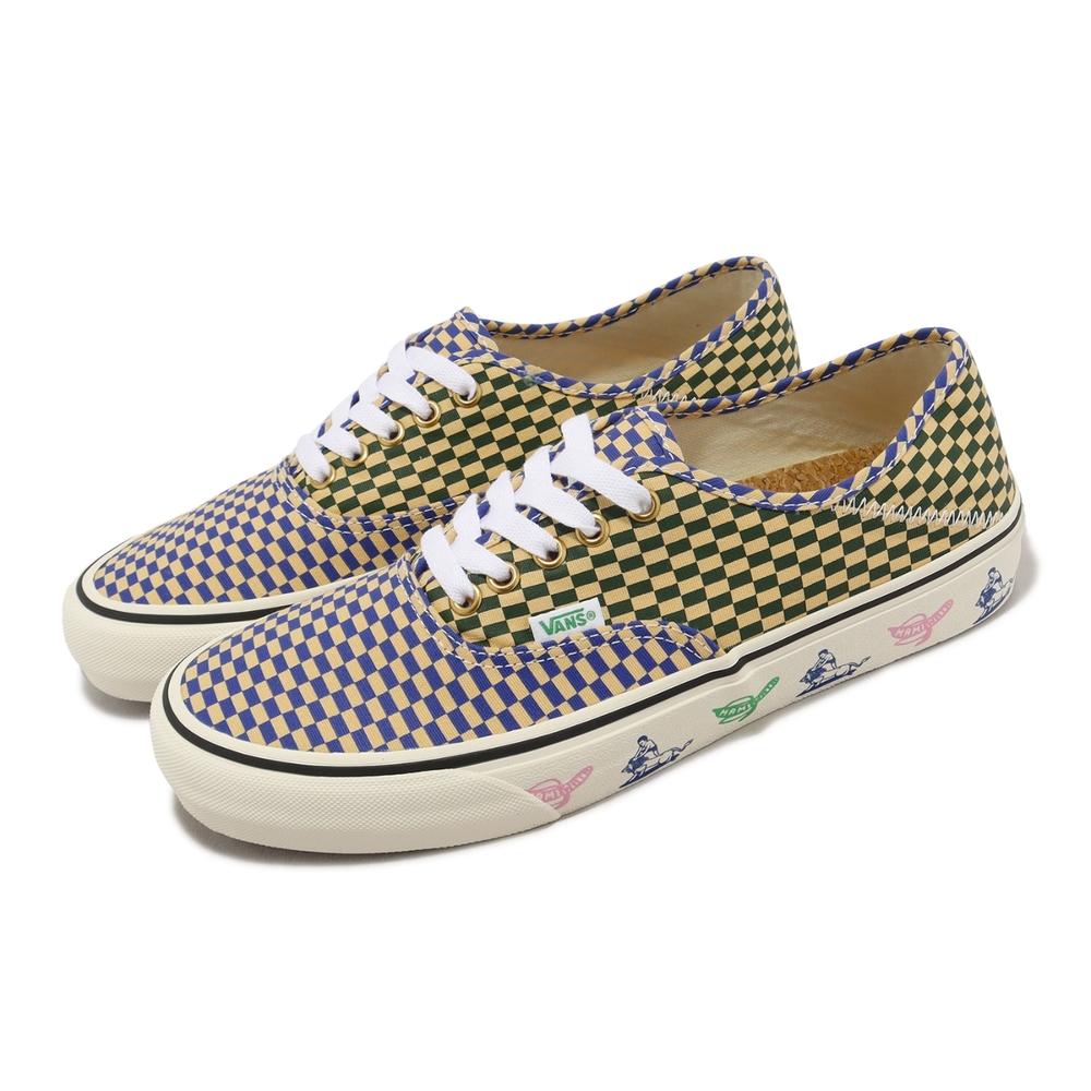 Vans 休閒鞋 Authentic VR3 男鞋 黃 藍 綠 環保系列 格紋 聯名 非洲衝浪 獅子 VN0A4BX5CRM