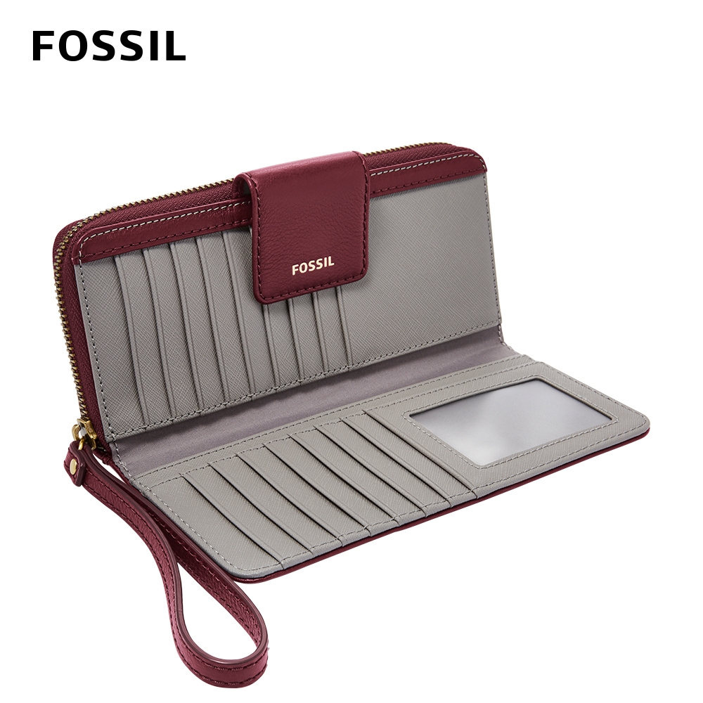 FOSSIL Madison 手腕帶實用長夾-咖啡紅SWL2228599 | 長夾| Yahoo奇摩