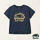 Roots女裝-星際遨遊系列 金屬潑墨海狸寬版短袖T恤-深藍色 product thumbnail 1