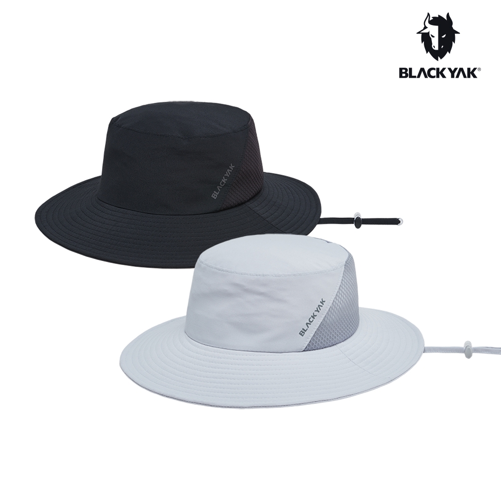 韓國BLACK YAK SIDE MESH透氣圓盤帽[淺灰/黑色]春夏 遮陽帽 漁夫帽 登山帽 中性款 BYCB1NAF04
