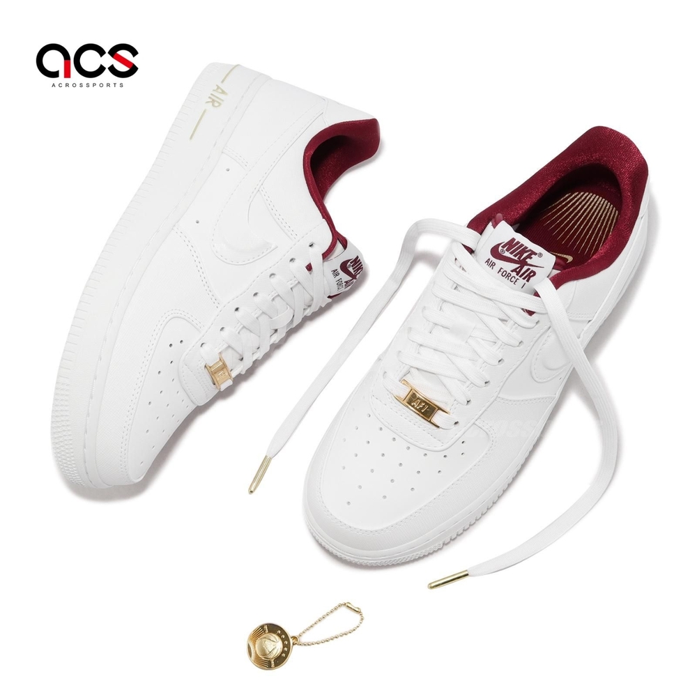 Nike Wmns Air Force 1 07 SE 女鞋白紅金幣小白鞋AF1 CNY DV7584