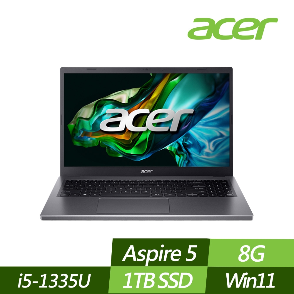 ACER 宏碁 A515-58P-599T 15.6吋效能筆電 (i5-1335U/8G/1TB PCIe SSD/Win11/特仕版)