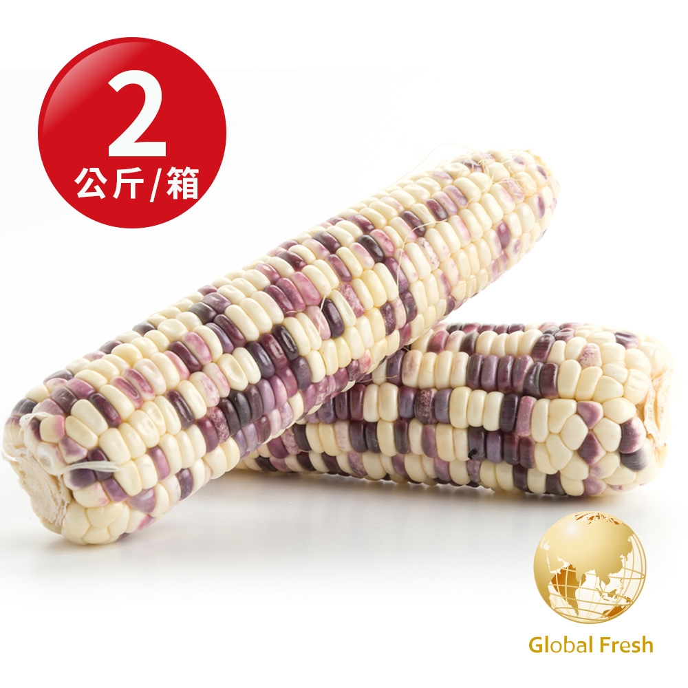 Global Fresh-盛花園 Q甜糯玉米(1kg/袋、2kg/箱，約8~10支)