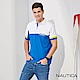 Nautica 撞色吸濕快乾短袖POLO衫-藍 product thumbnail 1