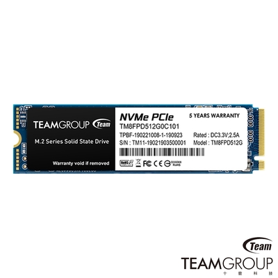 Team十銓 MP33 PRO 512GB M.2 PCIe SSD 固態硬碟