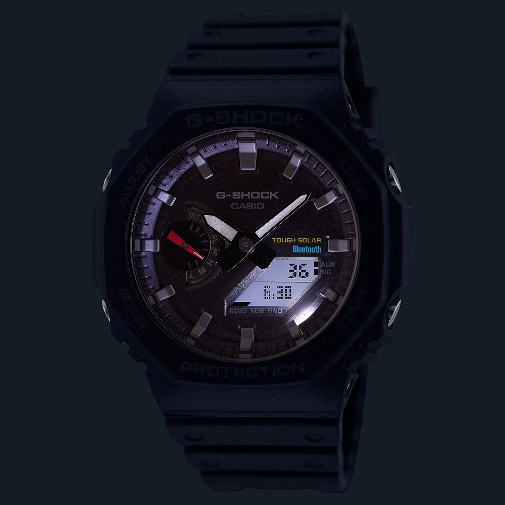 CASIO卡西歐八角藍芽連線G-SHOCK雙顯錶(GA-B2100-1A) | G-SHOCK