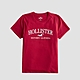 Hollister 海鷗 HCO 熱銷刺繡文字海鷗圖案短袖T恤(女)-紅色 product thumbnail 1