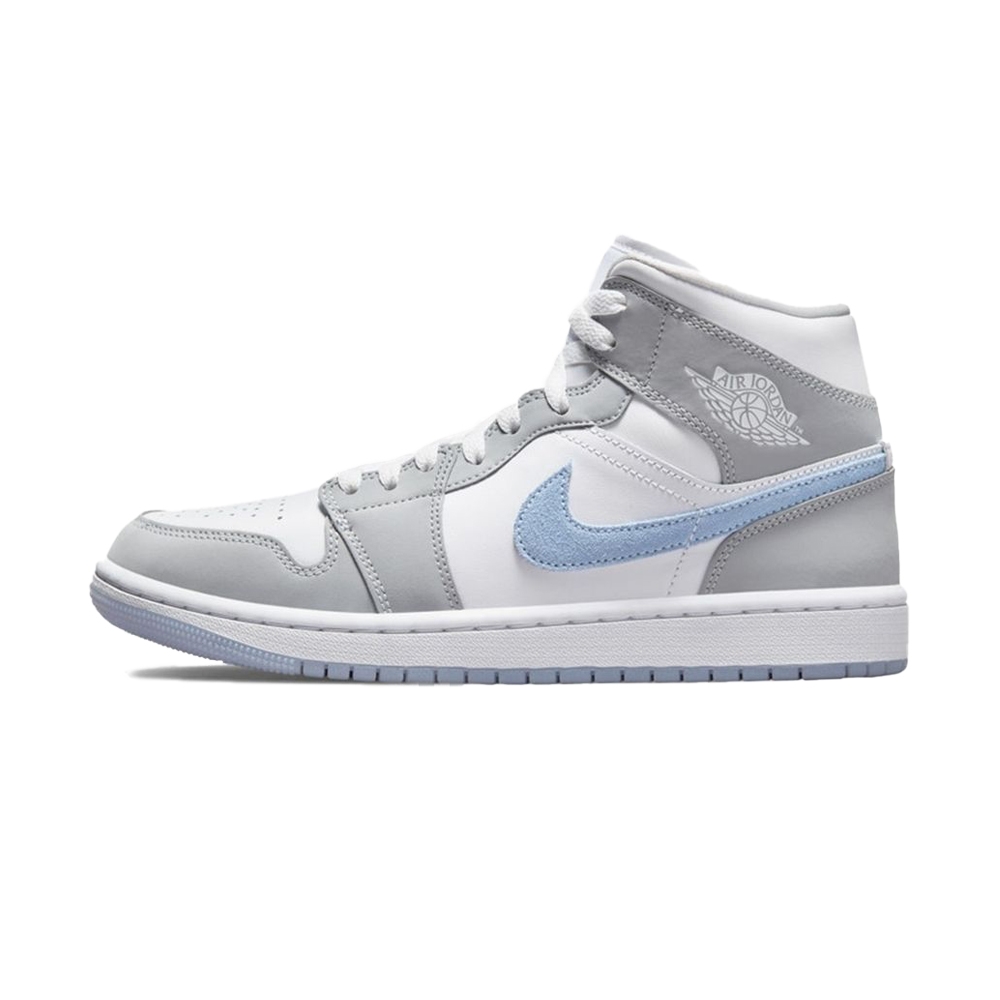 Nike W Air Jordan 1 Mid Wolf Grey 女 灰白藍 小Dior 休閒鞋 BQ6472-105 | 休閒鞋 ...