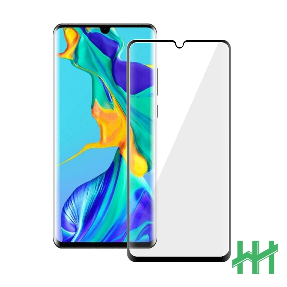 【HH】鋼化玻璃保護貼系列 HUAWEI P30 Pro (6.47吋)(滿版曲面黑)