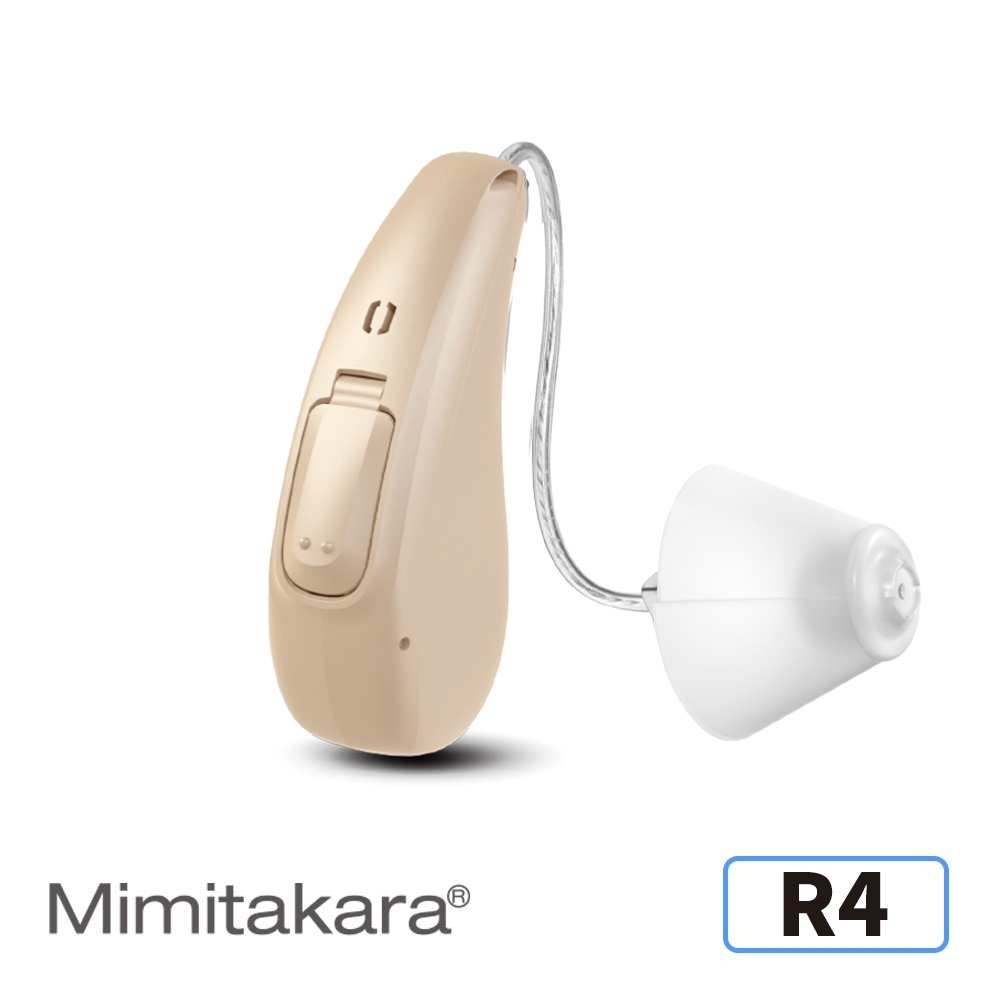 Mimitakara耳寶 24頻節能充電耳掛式助聽器R4-隱密膚