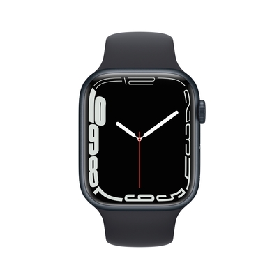 Apple Watch S7 GPS 45mm 鋁金屬錶殼搭配運動型錶帶