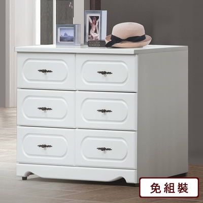 AS DESIGN雅司家具-白色巨塔六斗櫃100*40*78cm