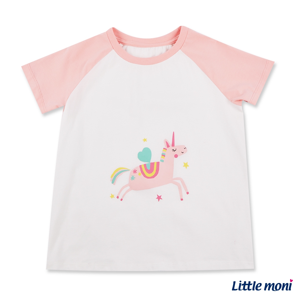 【Little moni】小童多彩塗鴉獨角獸短袖上衣(100~130CM)