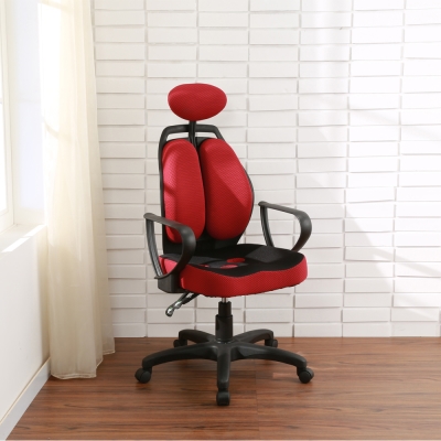 BuyJM 多彩雙背可調式頭枕3D坐墊電腦椅/辦公椅(6色)