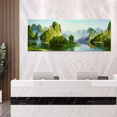 御畫房 桂林山水 國家一級畫師手繪油畫60×120cm