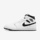 Nike Air Jordan 1 Mid DQ8426-132 男 休閒鞋 運動 喬丹 中筒 AJ1 皮革 白 黑 product thumbnail 1