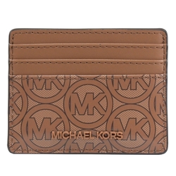 MICHAEL KORS JODIE 新版MK印花拼接隨身證件卡夾(咖)