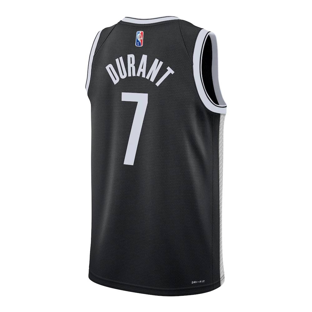 Nike 球衣 Swingman Jersey 籃球 男款 Kevin Durant 布魯克林 籃網 黑 白 DB3563-014