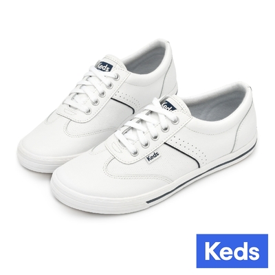 Keds COURTY CORE 經典皮革時髦個性風德訓鞋-白 9234W112229