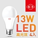【旭光】13W高光效LED白光球燈泡（4入組）~急 product thumbnail 1
