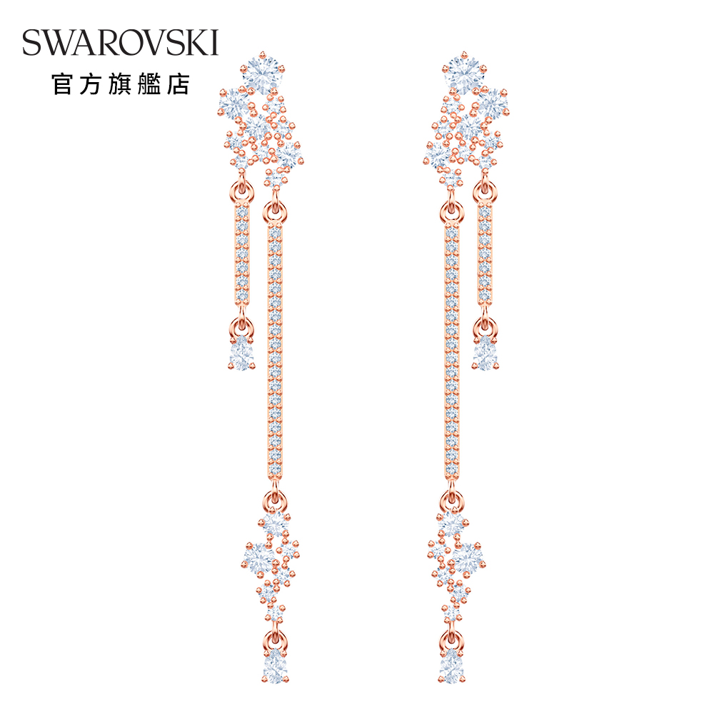 SWAROVSKI 施華洛世奇 Moonsun 淡金色閃耀靈動耳環