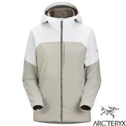 ARCTERYX 始祖鳥 女 Proton Hybrid 防風保暖透氣化纖連帽外套_空氣灰/生態綠