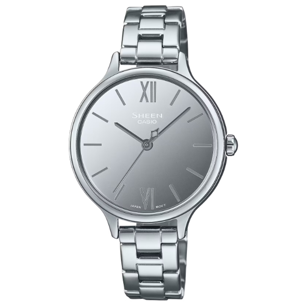 CASIO 卡西歐 SHEEN 優雅時尚不鏽鋼錶帶石英女錶 SHE-4560D-7A_32.1mm