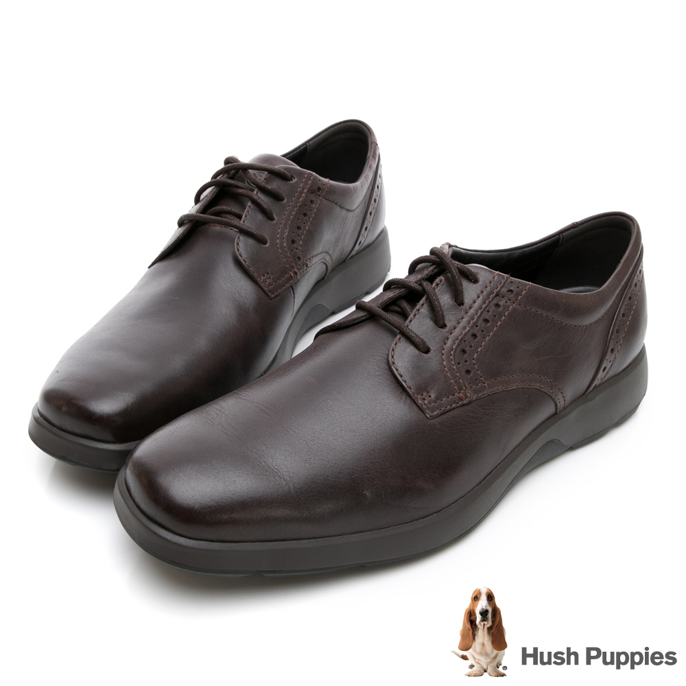 Hush Puppies WOLFHOUND 紳士綁帶皮鞋-深棕