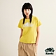 Roots 女裝-摩登都市系列 海狸圖案短版短袖T恤-黃色 product thumbnail 1