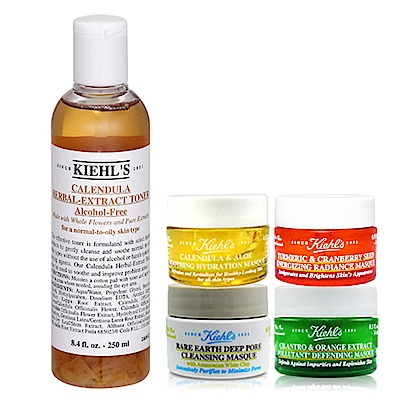 KIEHLS契爾氏 金盞花植物精華化妝水250ml+面膜14ml