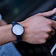 Elie Beaumont英國時尚手錶SOHO系列 珍珠母貝錶盤x深藍皮革錶帶錶框35mm product thumbnail 1
