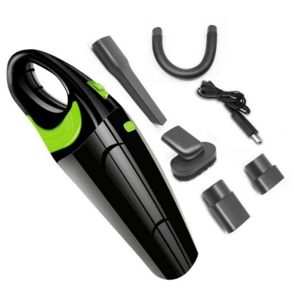 USB無線手持吸塵器 車用吸塵器手持吸塵器 小型吸塵器黑綠色